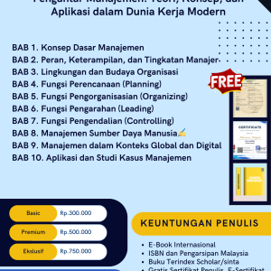 Pengantar Manajemen: Teori, Konsep, dan Aplikasi dalam Dunia Kerja Modern