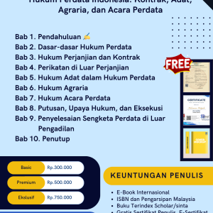 Hukum Perdata Indonesia: Kontrak, Adat, Agraria, dan Acara Perdata